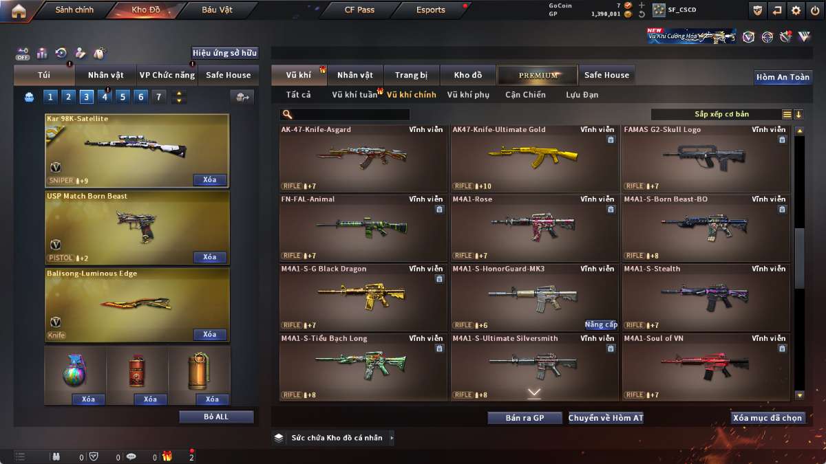 shop acc cf uy tin gia re